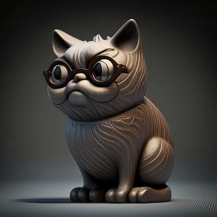 3D model Simon the cat famous animal (STL)